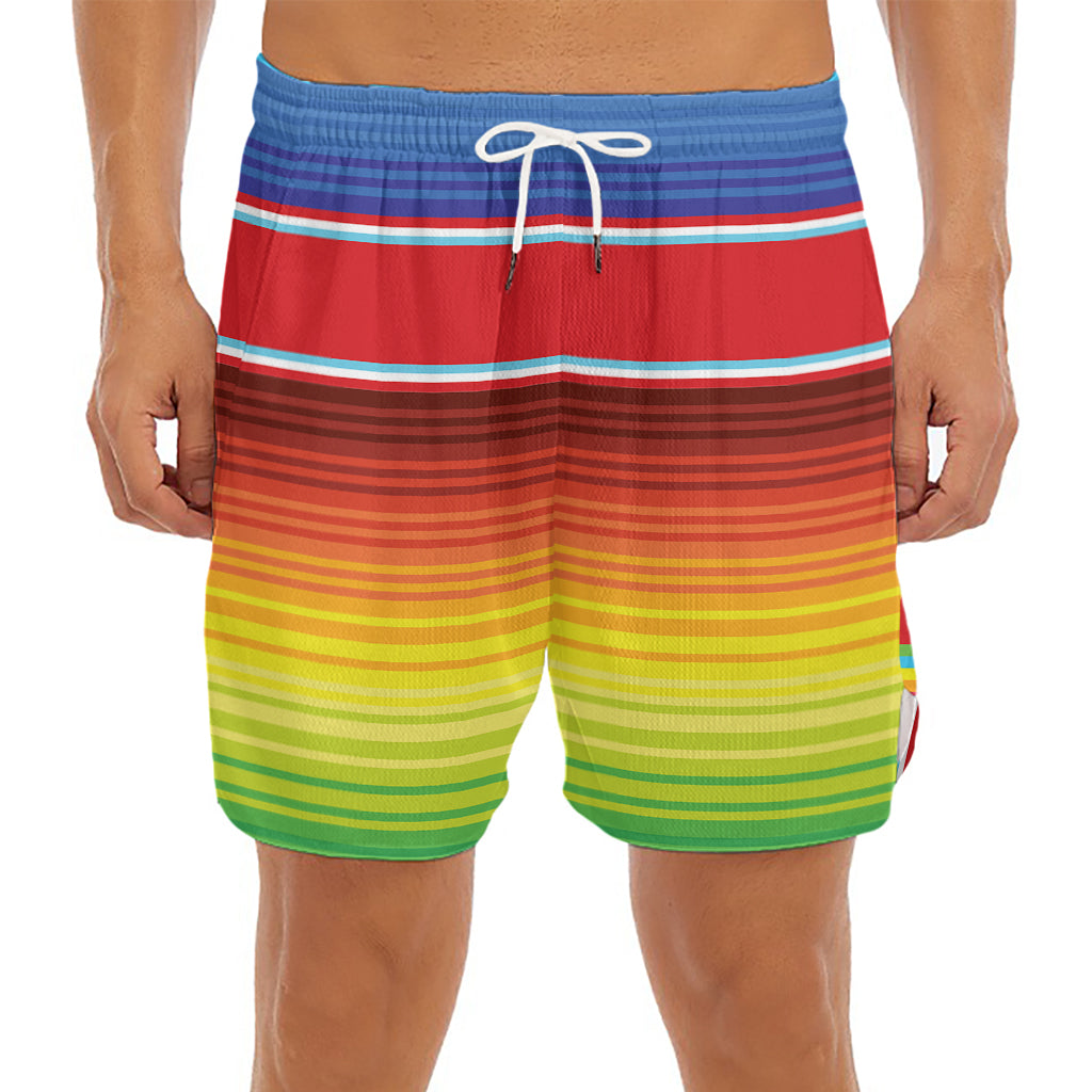 Cinco De Mayo Mexican Pattern Print Men's Split Running Shorts