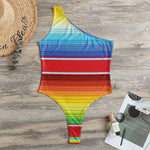 Cinco De Mayo Mexican Pattern Print One Shoulder Bodysuit