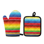 Cinco De Mayo Mexican Pattern Print Oven Mitt And Pot Holder Set