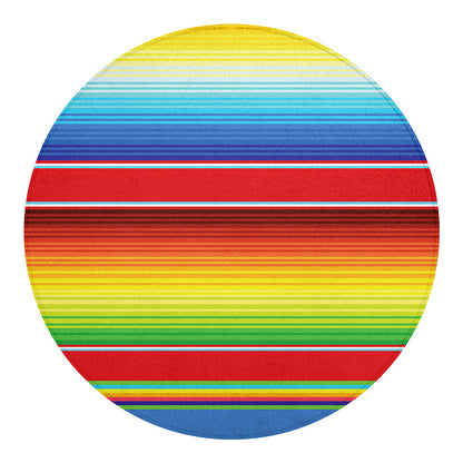 Cinco De Mayo Mexican Pattern Print Round Blanket