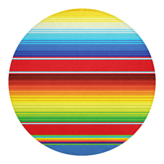 Cinco De Mayo Mexican Pattern Print Round Blanket