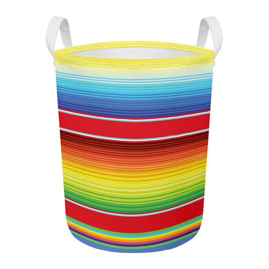Cinco De Mayo Mexican Pattern Print Round Laundry Basket