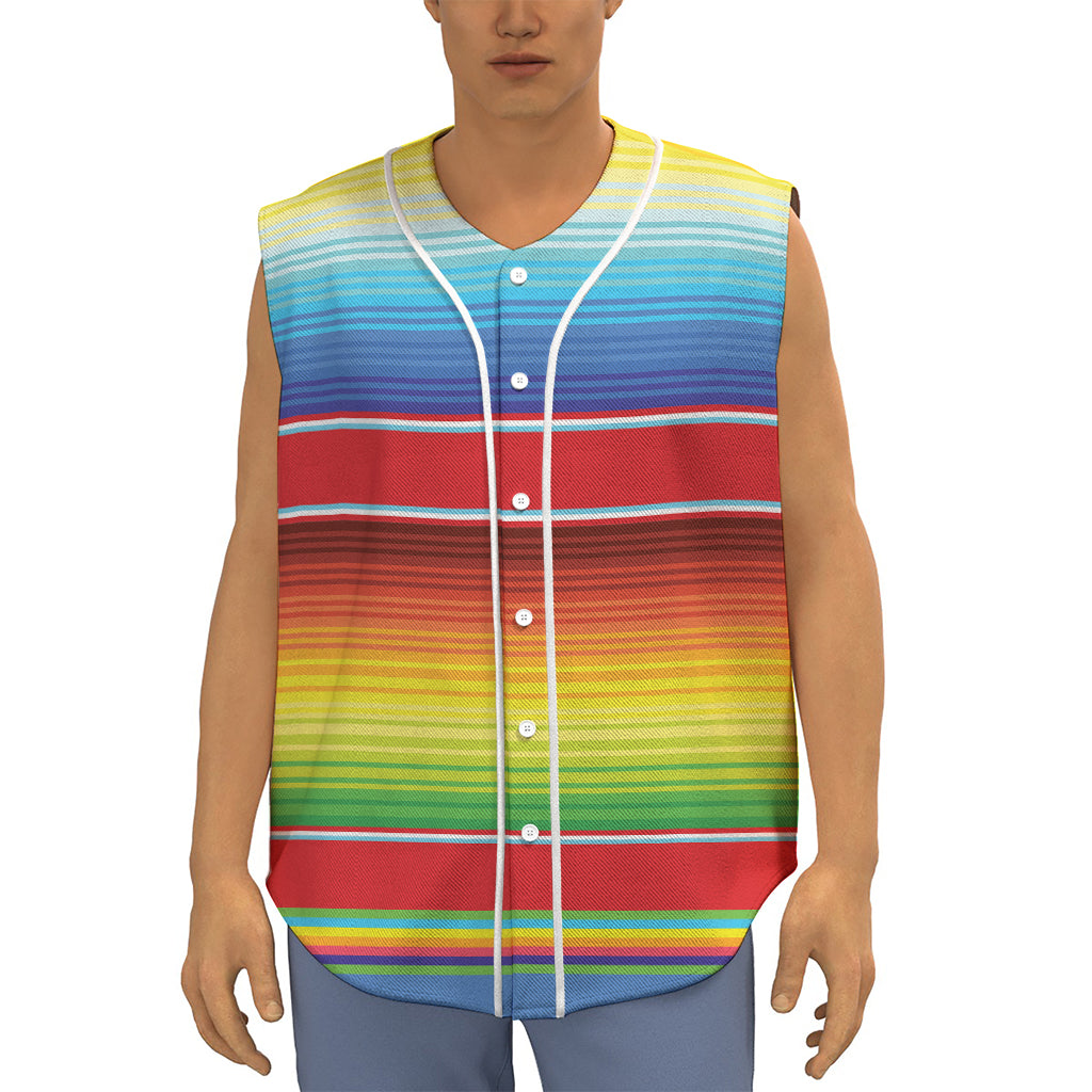 Cinco De Mayo Mexican Pattern Print Sleeveless Baseball Jersey