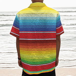 Cinco De Mayo Mexican Pattern Print Textured Short Sleeve Shirt