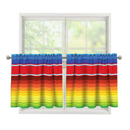 Cinco De Mayo Mexican Pattern Print Tier Curtains