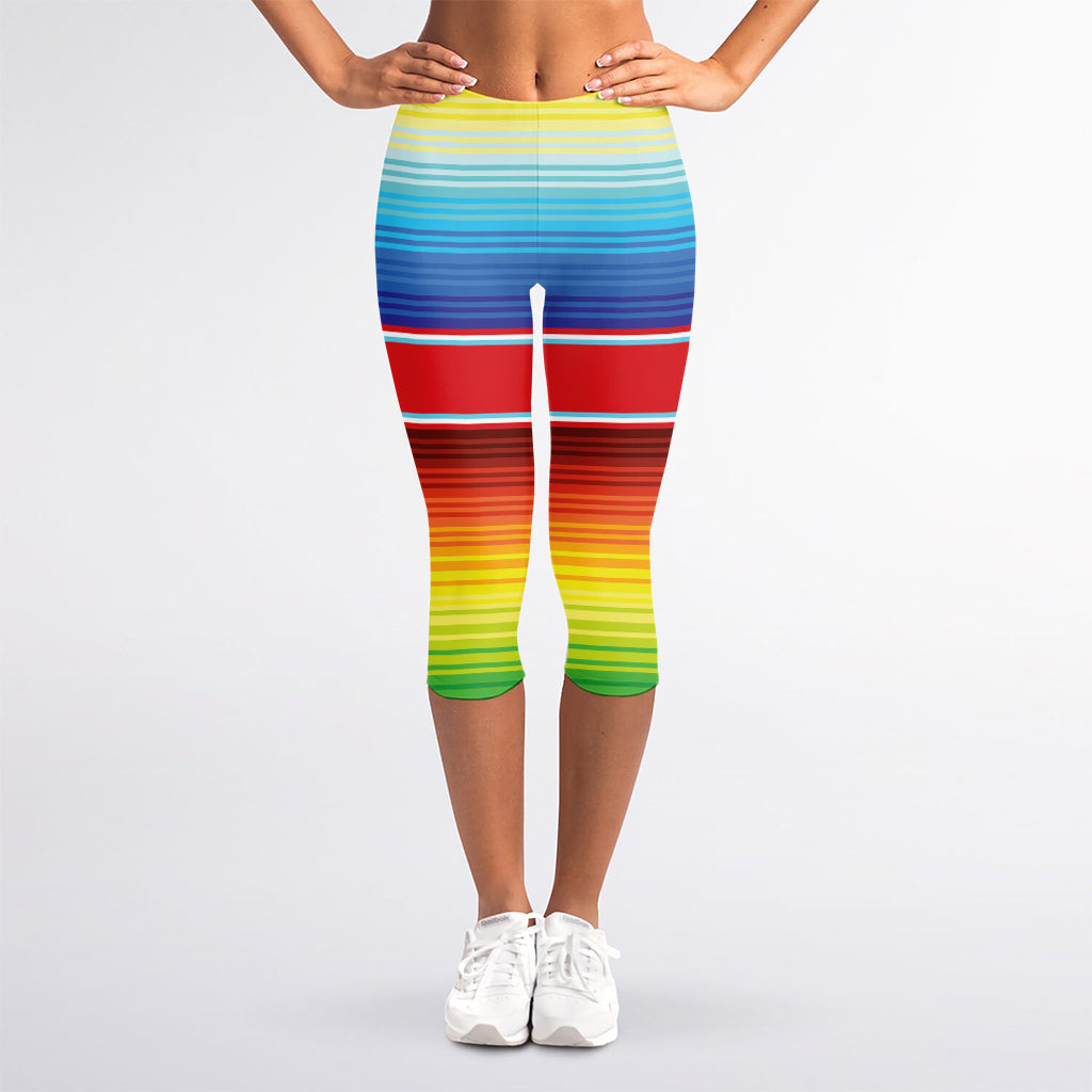 Cinco De Mayo Mexican Pattern Print Women's Capri Leggings
