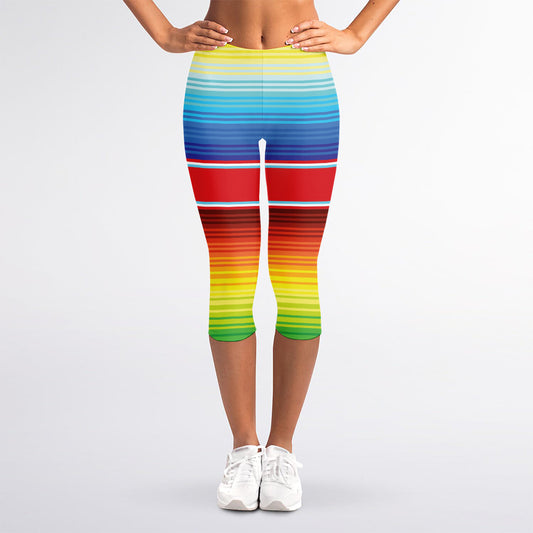 Cinco De Mayo Mexican Pattern Print Women's Capri Leggings