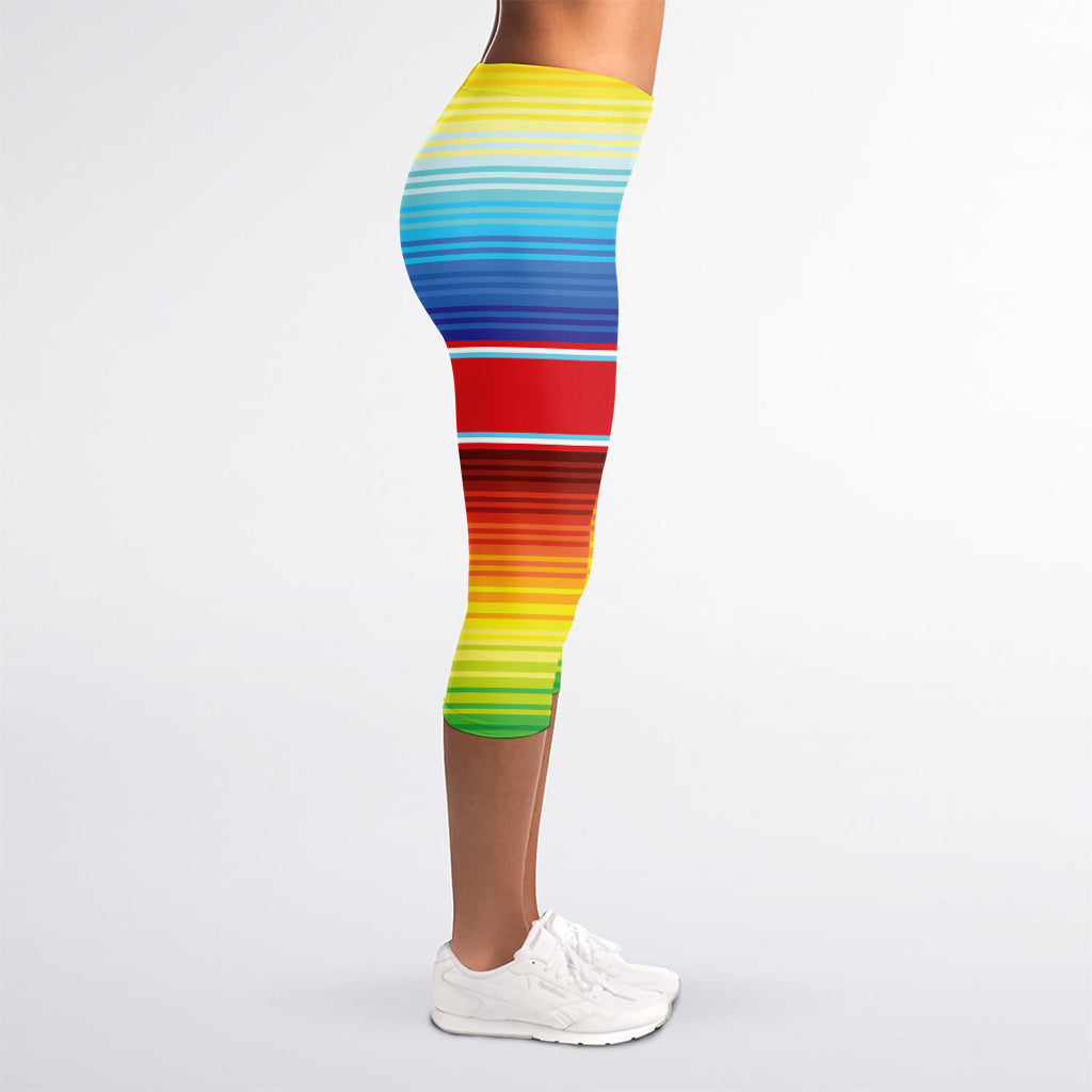 Cinco De Mayo Mexican Pattern Print Women's Capri Leggings