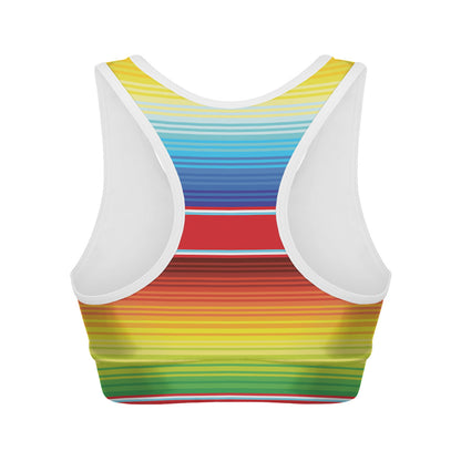 Cinco De Mayo Mexican Pattern Print Women's Sports Bra