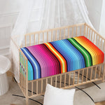 Cinco De Mayo Mexican Stripe Print Baby Crib Sheet