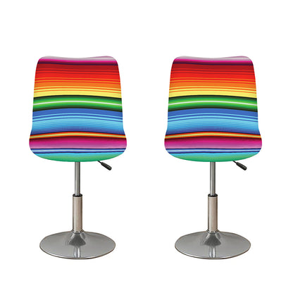Cinco De Mayo Mexican Stripe Print Bar Stool Covers