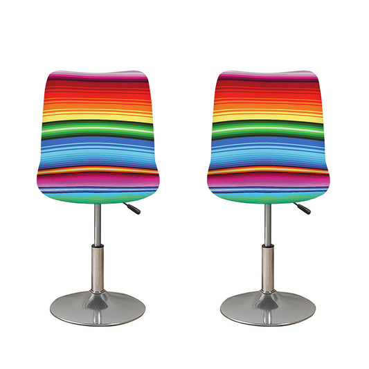 Cinco De Mayo Mexican Stripe Print Bar Stool Covers