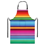 Cinco De Mayo Mexican Stripe Print Bib Apron With Pocket