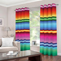 Cinco De Mayo Mexican Stripe Print Dimout Grommet Curtains