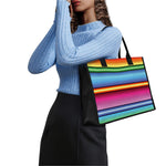 Cinco De Mayo Mexican Stripe Print Canvas Tote Bag