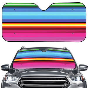 Cinco De Mayo Mexican Stripe Print Car Windshield Sun Shade