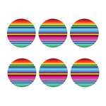 Cinco De Mayo Mexican Stripe Print Coaster Set