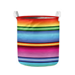 Cinco De Mayo Mexican Stripe Print Collapsible Laundry Basket