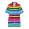 Cinco De Mayo Mexican Stripe Print Cotton Hawaiian Shirt