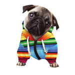 Cinco De Mayo Mexican Stripe Print Dog Zip Up Hoodie