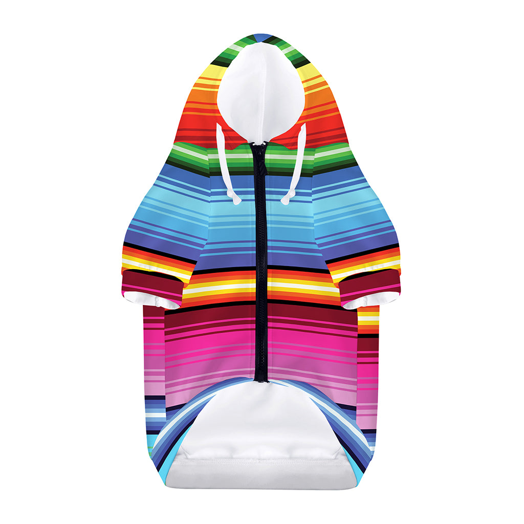 Cinco De Mayo Mexican Stripe Print Dog Zip Up Hoodie