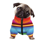 Cinco De Mayo Mexican Stripe Print Dog Zip Up Jacket