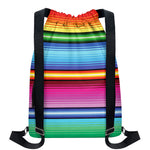 Cinco De Mayo Mexican Stripe Print Drawstring Backpack