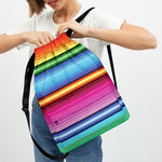 Cinco De Mayo Mexican Stripe Print Drawstring Backpack