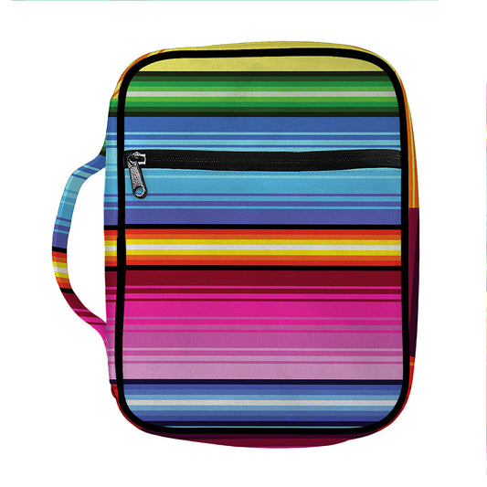 Cinco De Mayo Mexican Stripe Print Front Pocket Bible Bag