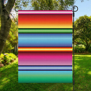 Cinco De Mayo Mexican Stripe Print Garden Flag