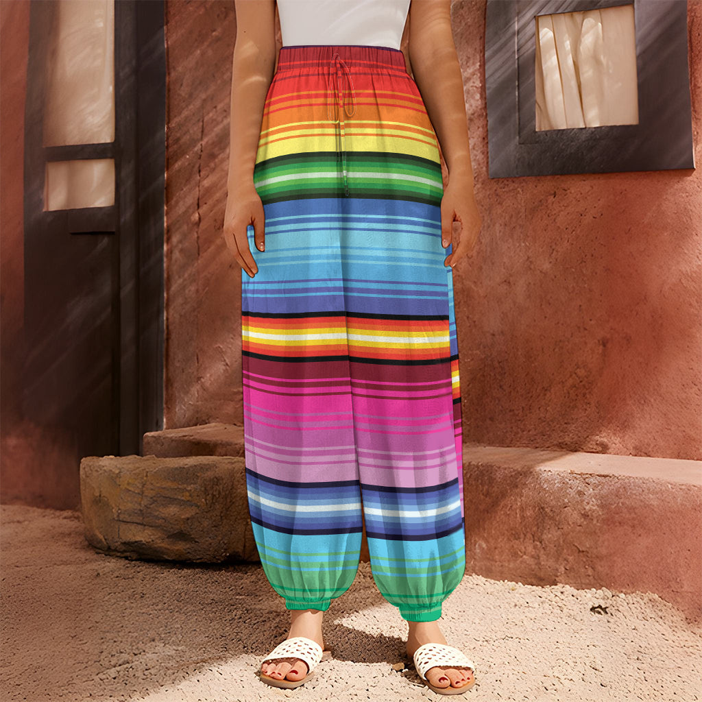 Cinco De Mayo Mexican Stripe Print Harem Pants