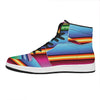 Cinco De Mayo Mexican Stripe Print High Top Leather Sneakers