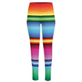 Cinco De Mayo Mexican Stripe Print High-Waisted Pocket Leggings