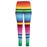 Cinco De Mayo Mexican Stripe Print High-Waisted Pocket Leggings