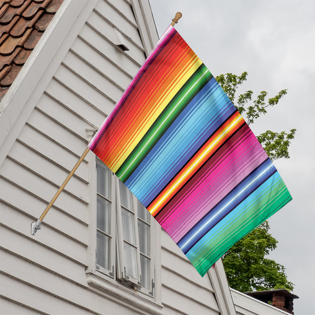 Cinco De Mayo Mexican Stripe Print House Flag