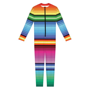 Cinco De Mayo Mexican Stripe Print Jumpsuit