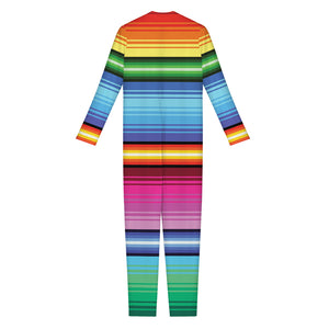 Cinco De Mayo Mexican Stripe Print Jumpsuit