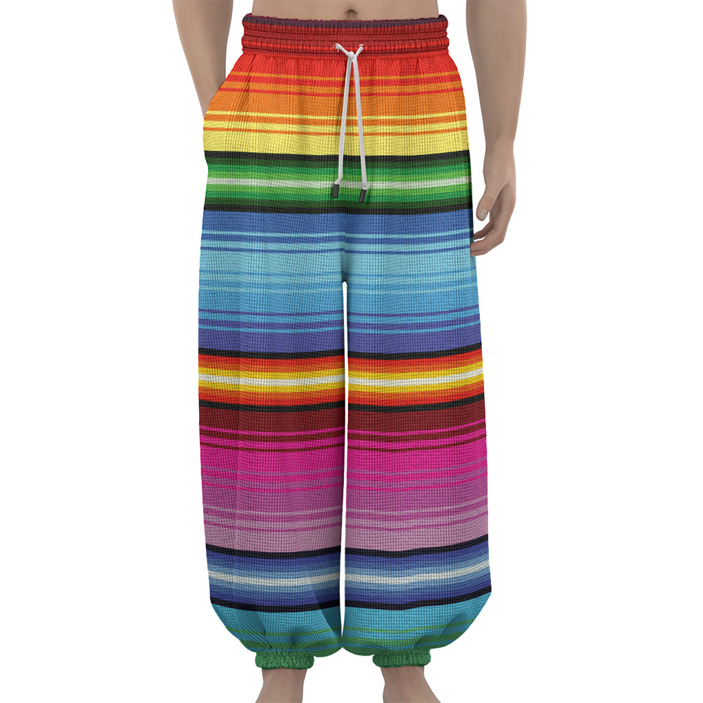 Cinco De Mayo Mexican Stripe Print Lantern Pants