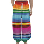 Cinco De Mayo Mexican Stripe Print Lantern Pants