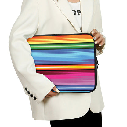 Cinco De Mayo Mexican Stripe Print Laptop Sleeve