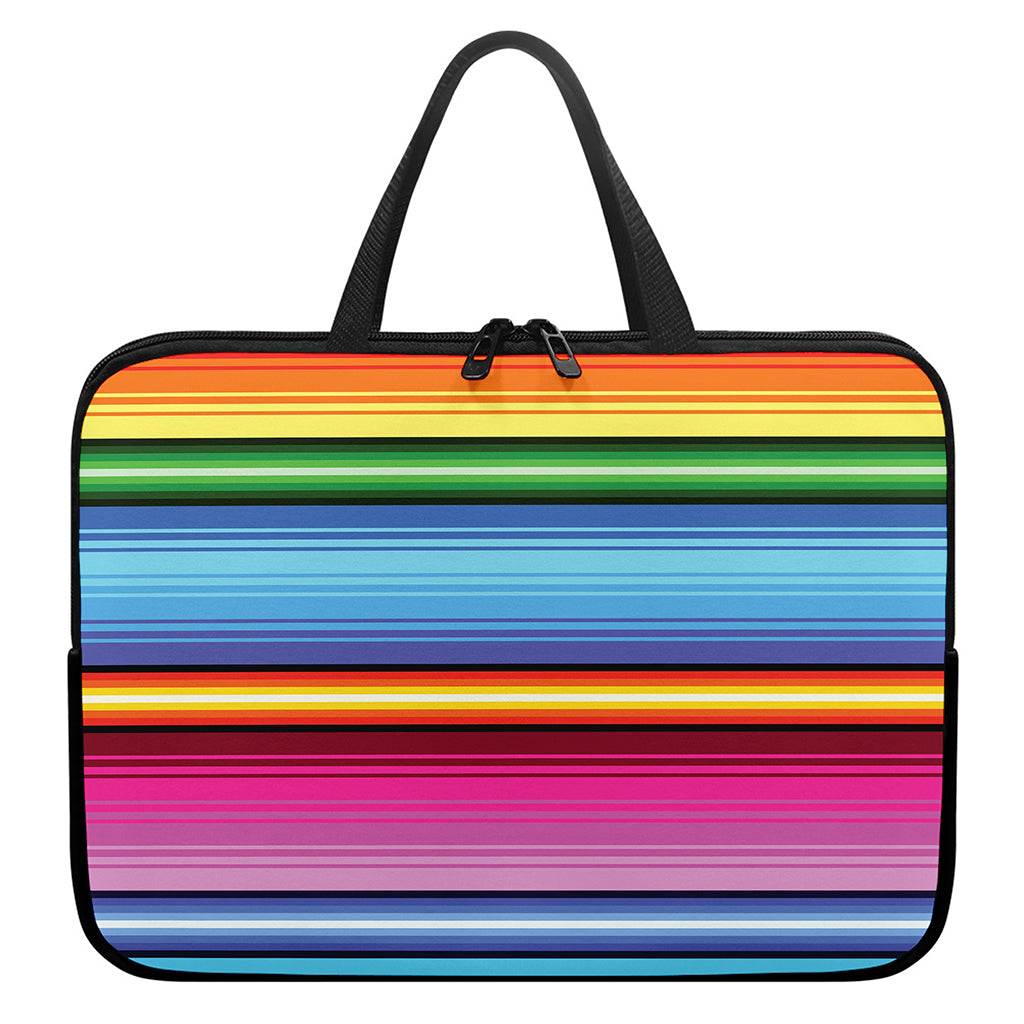 Cinco De Mayo Mexican Stripe Print Laptop Sleeve With Handle