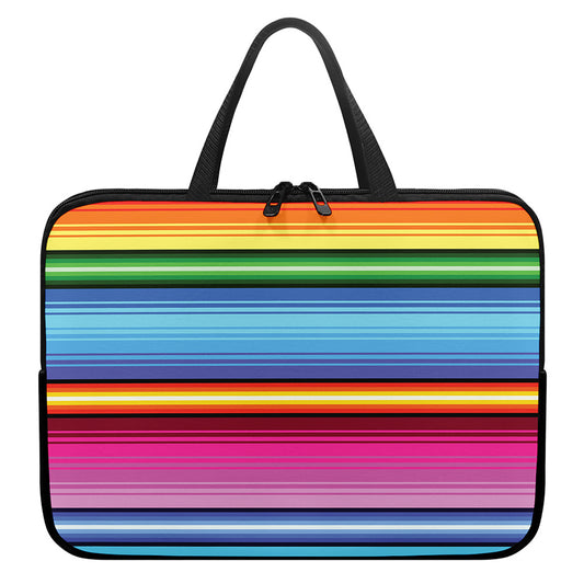 Cinco De Mayo Mexican Stripe Print Laptop Sleeve With Handle