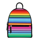 Cinco De Mayo Mexican Stripe Print Leather Backpack
