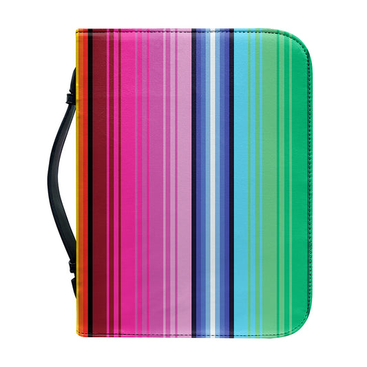 Cinco De Mayo Mexican Stripe Print Leather Bible Cover