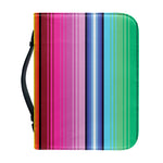 Cinco De Mayo Mexican Stripe Print Leather Bible Cover