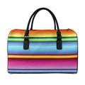 Cinco De Mayo Mexican Stripe Print Leather Duffel Bag
