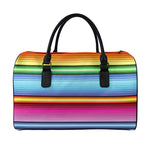 Cinco De Mayo Mexican Stripe Print Leather Duffle Bag