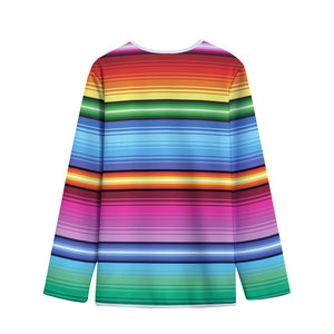 Cinco De Mayo Mexican Stripe Print Long Sleeve Short Coat