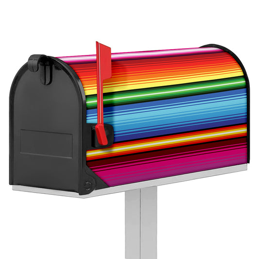 Cinco De Mayo Mexican Stripe Print Mailbox Cover