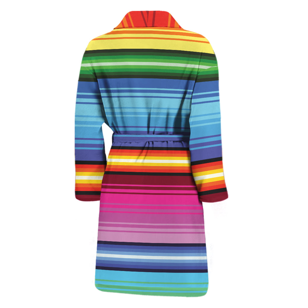 Cinco De Mayo Mexican Stripe Print Men's Bathrobe